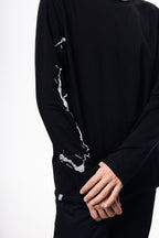 Лонгслів принт по рукаву «Річка Дніпро» чоловічий з куліру Some Urban Monk