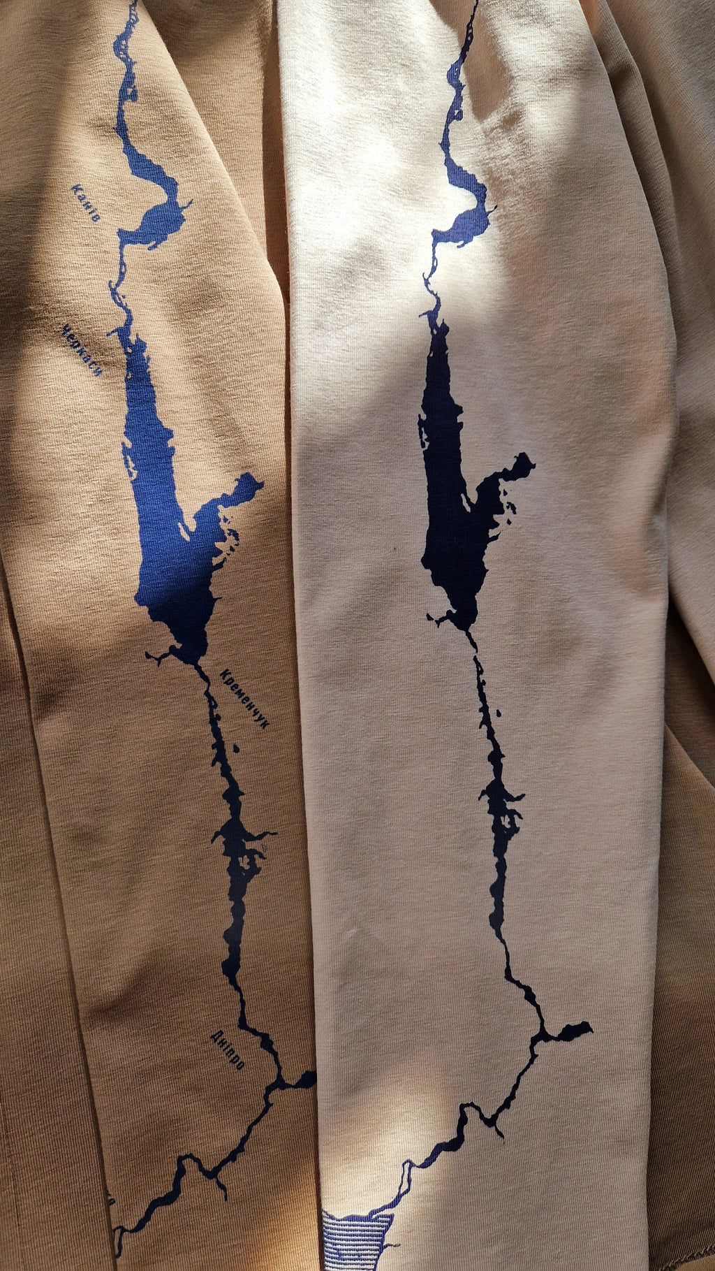 Лонгслів принт по рукаву «Річка Дніпро» жіночий з куліру Some Urban Monk