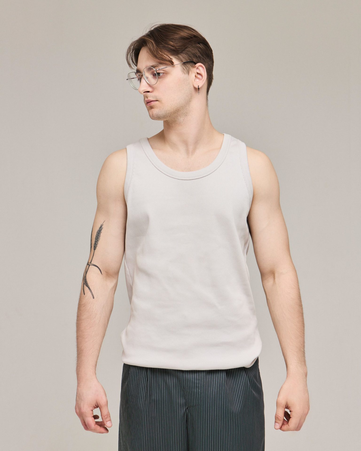 Майка чоловіча в рубчик від ANMIREPOSE