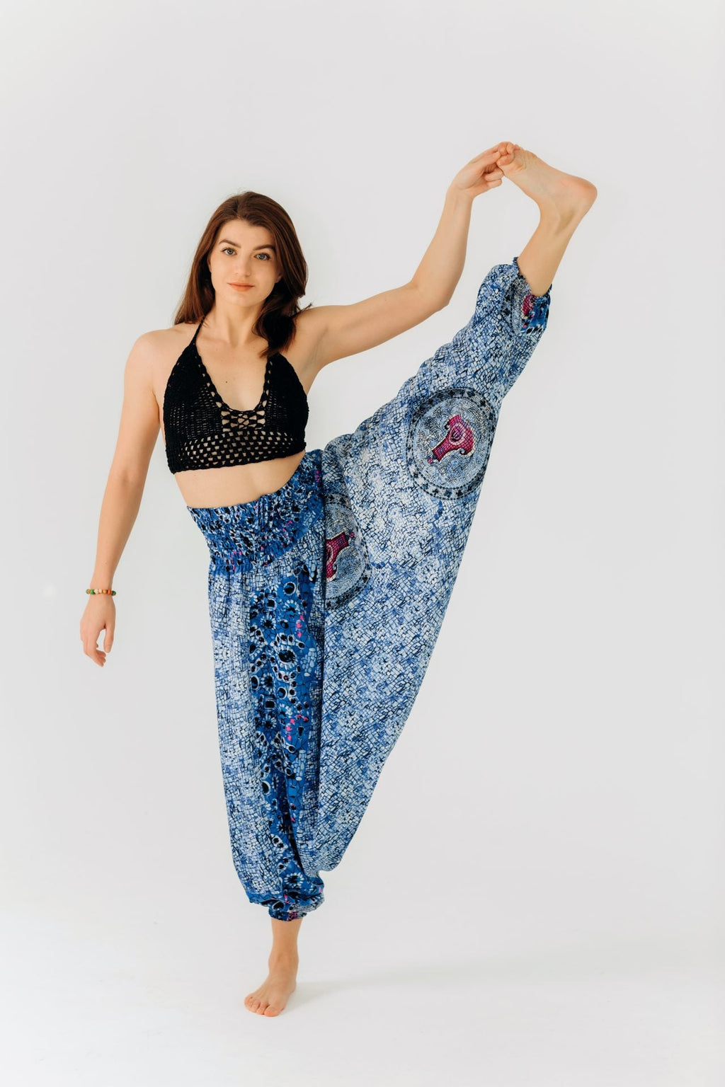 Unisexové háremové nohavice Aladdin's Sapphire Mosaic od RAO