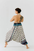 Unisex nohavice Aladdin's "Paisley" tyrkysovo-granátovej farby od RAO