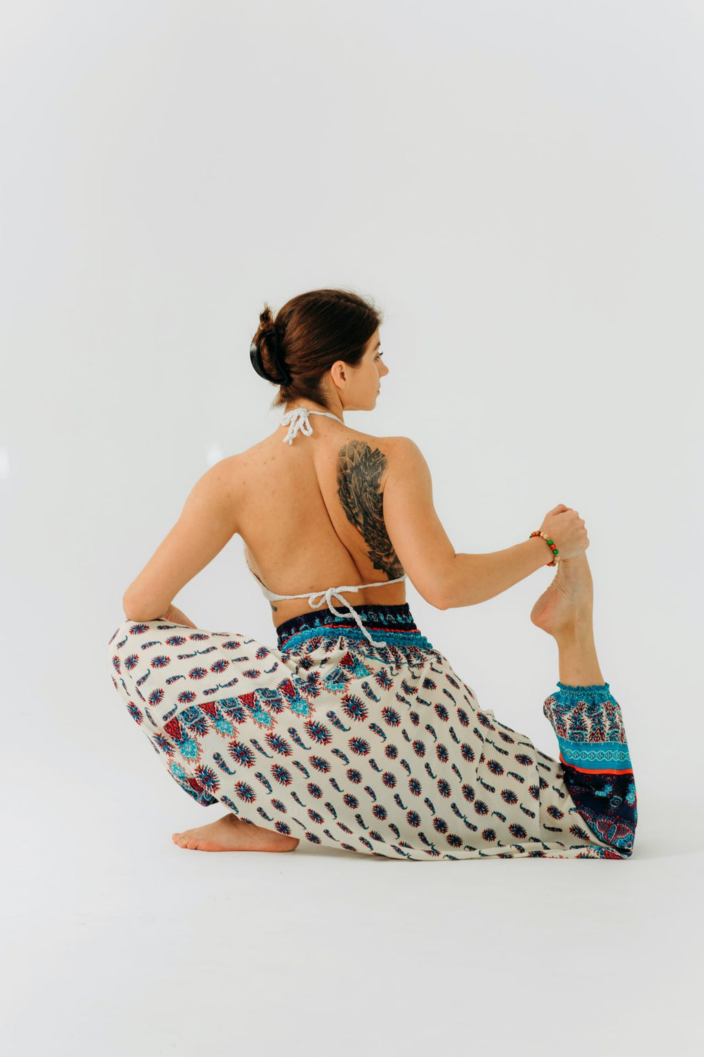 Unisex nohavice Aladdin's "Paisley" tyrkysovo-granátovej farby od RAO