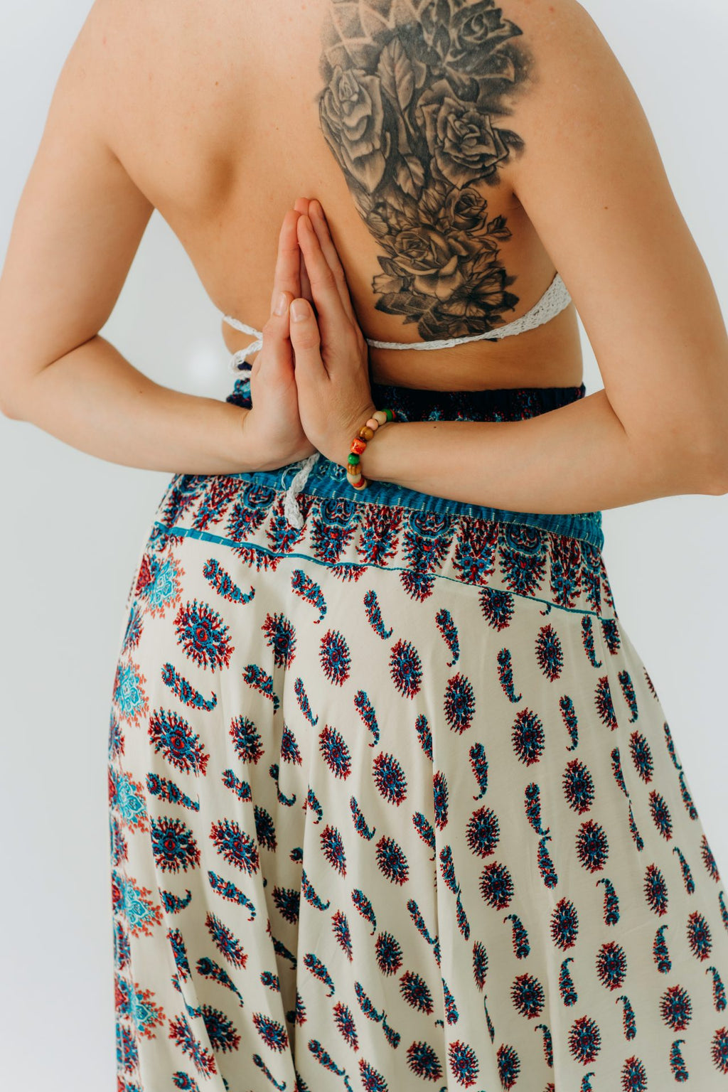 Unisex nohavice Aladdin's "Paisley" tyrkysovo-granátovej farby od RAO