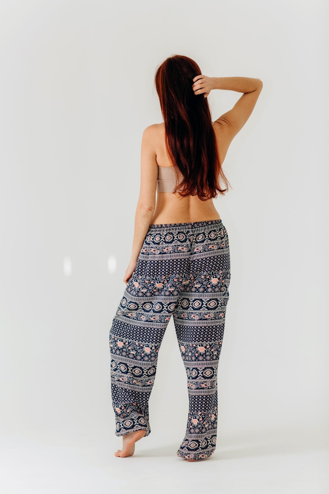 Вільні штани-шаровари для занять йогою "Ethno-rose Navy" RAO унісекс