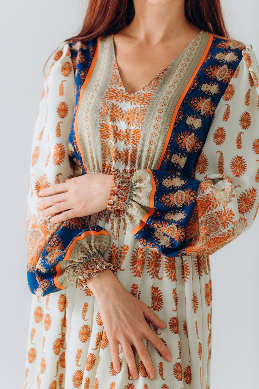 Довга жіноча сукня з рукавами "Tropical Harmony" RAO