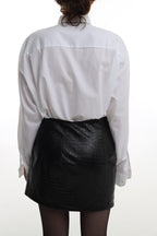 Спідниця синтетична шкіра чорна BRU