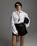 Шорти синтетична шкіра чорні BRU