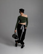 Skrátený top s dlhým rukávom, v 3 farbách BRU