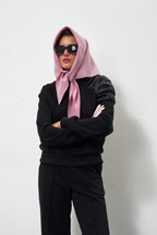 Чорний костюм преміум діагональ з велюровим ефектом від KA.EL