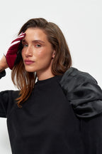 Чорний костюм преміум діагональ з велюровим ефектом від KA.EL