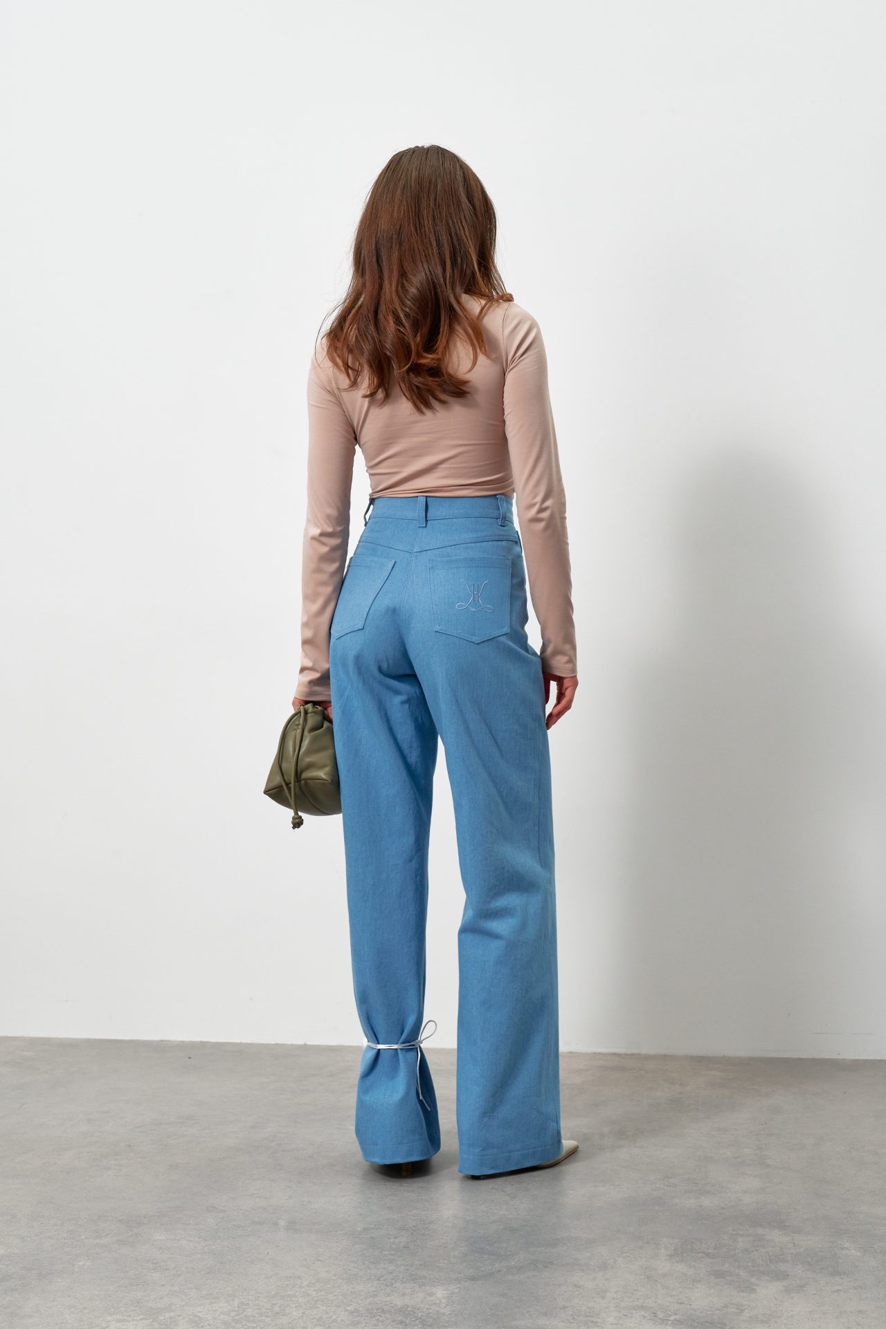 Блакитні джинси зі стрілками KA.EL