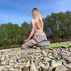 Voľné nohavice „Ethno-rose ecru“ RAO unisex, jedna veľkosť, béžové