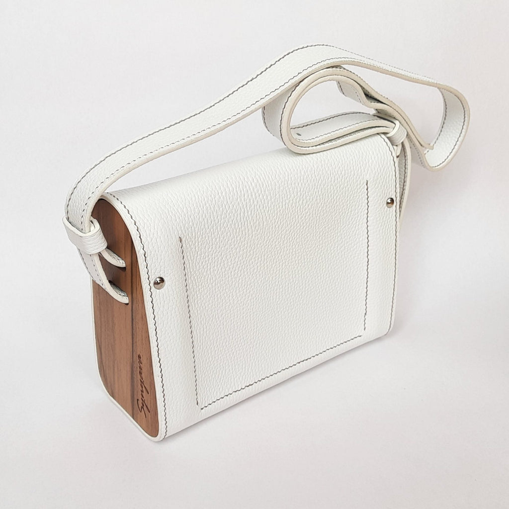 Кросбоді  JOY білий фактурна шкіра  від Synyava