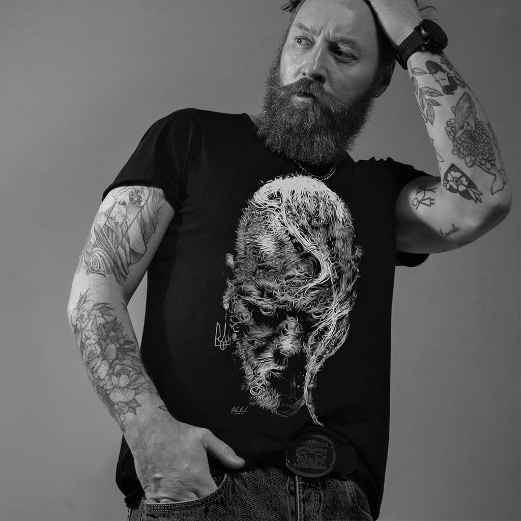 Футболка чоловіча чорна Козак від BRUTALMAN