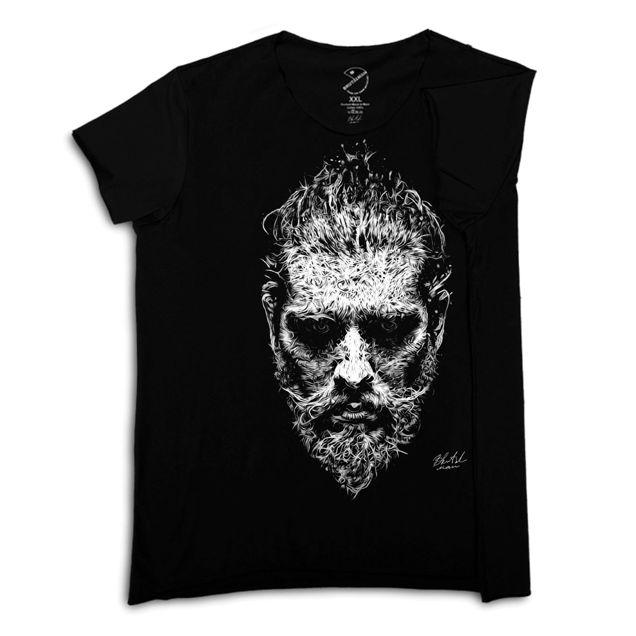 Футболка чоловіча чорна Їжак від BRUTALMAN