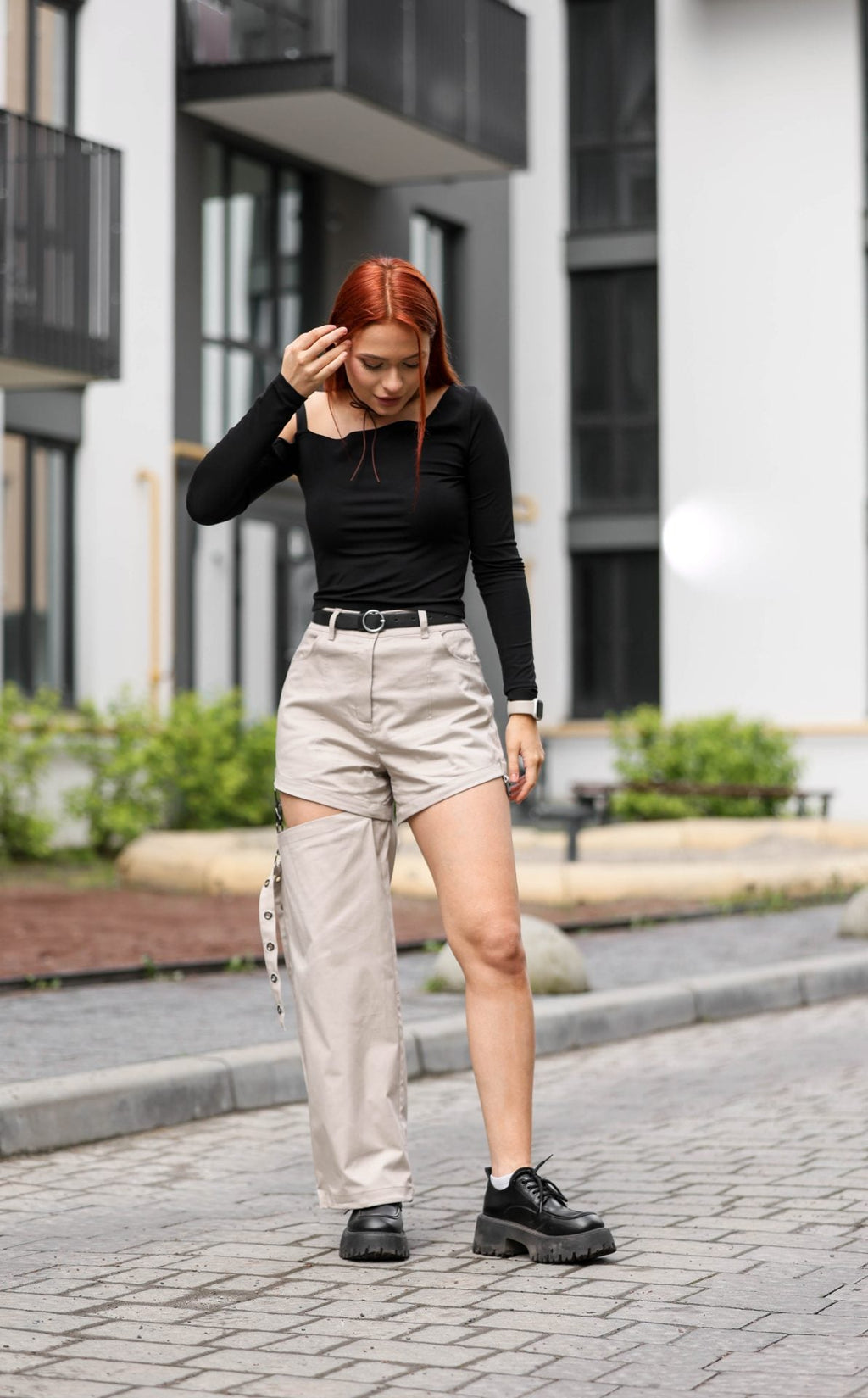 Брюки-трансформери в кольорах: чорний, беж, мокко, графіт від BRU