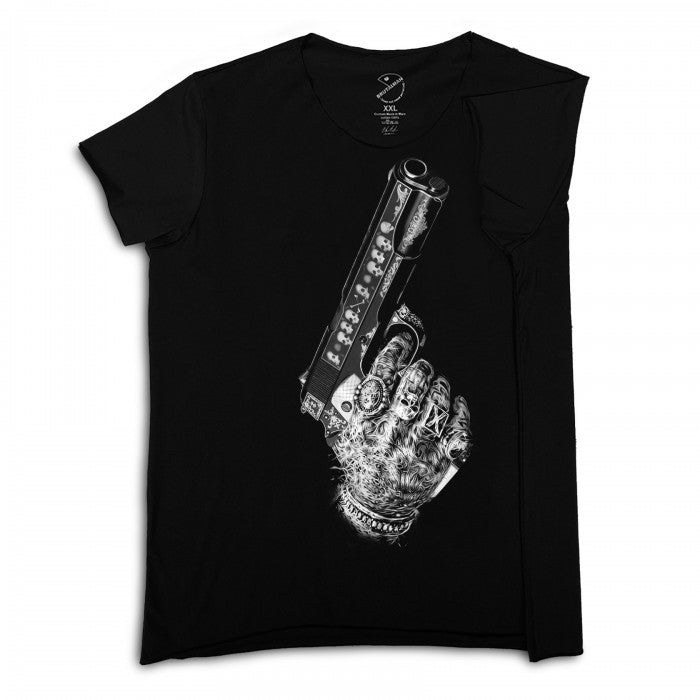 Футболка чоловіча чорна Пістолет від BRUTALMAN