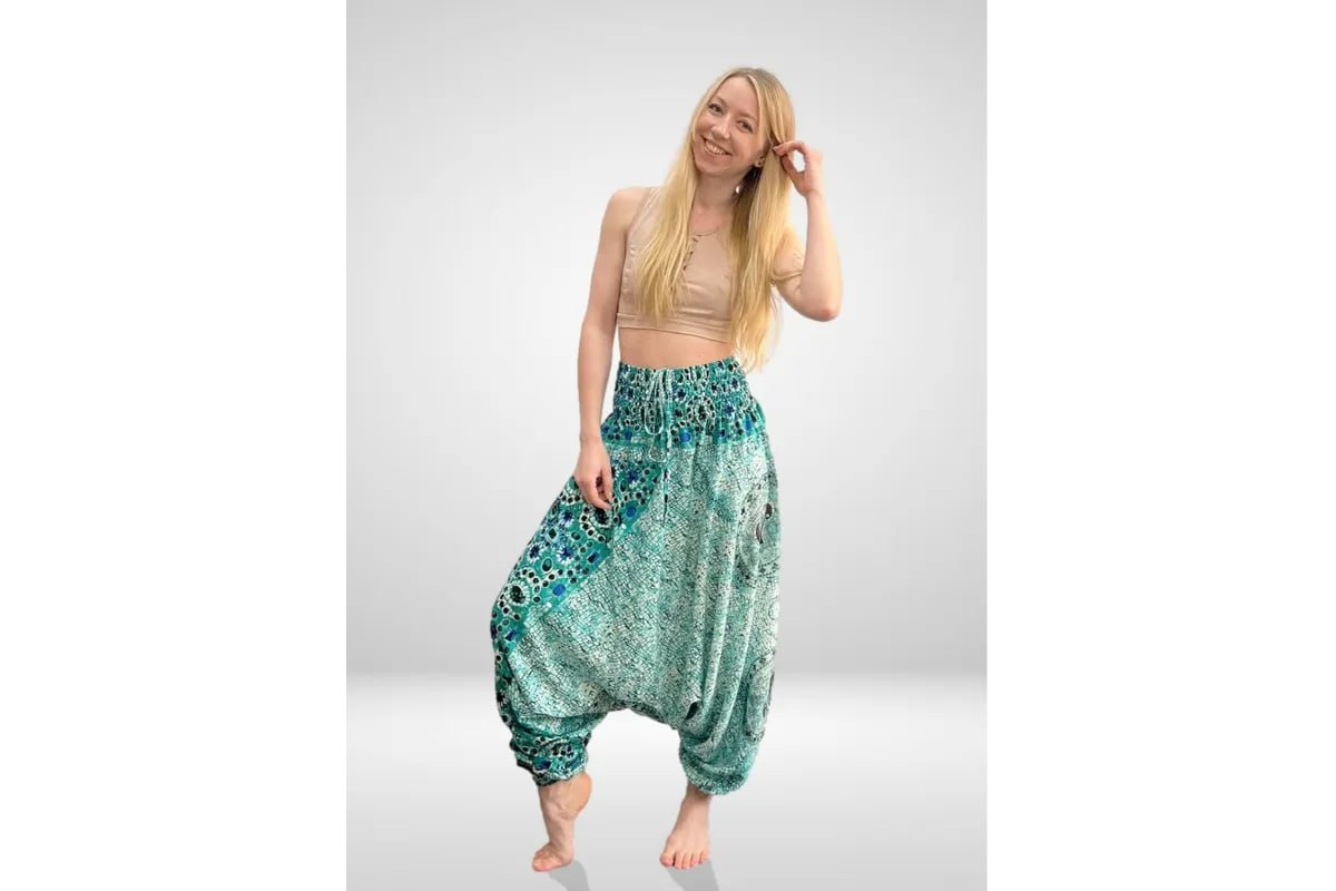 Штани-шаровари аладини "Jade mosaic" RAO унісекс