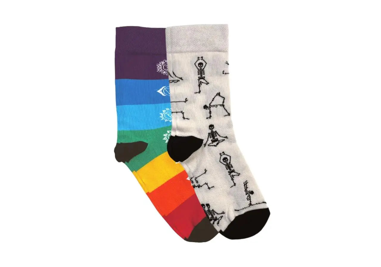Набір шкарпеток RAO Socks Йога 7 чакр + Скелети 2 пари