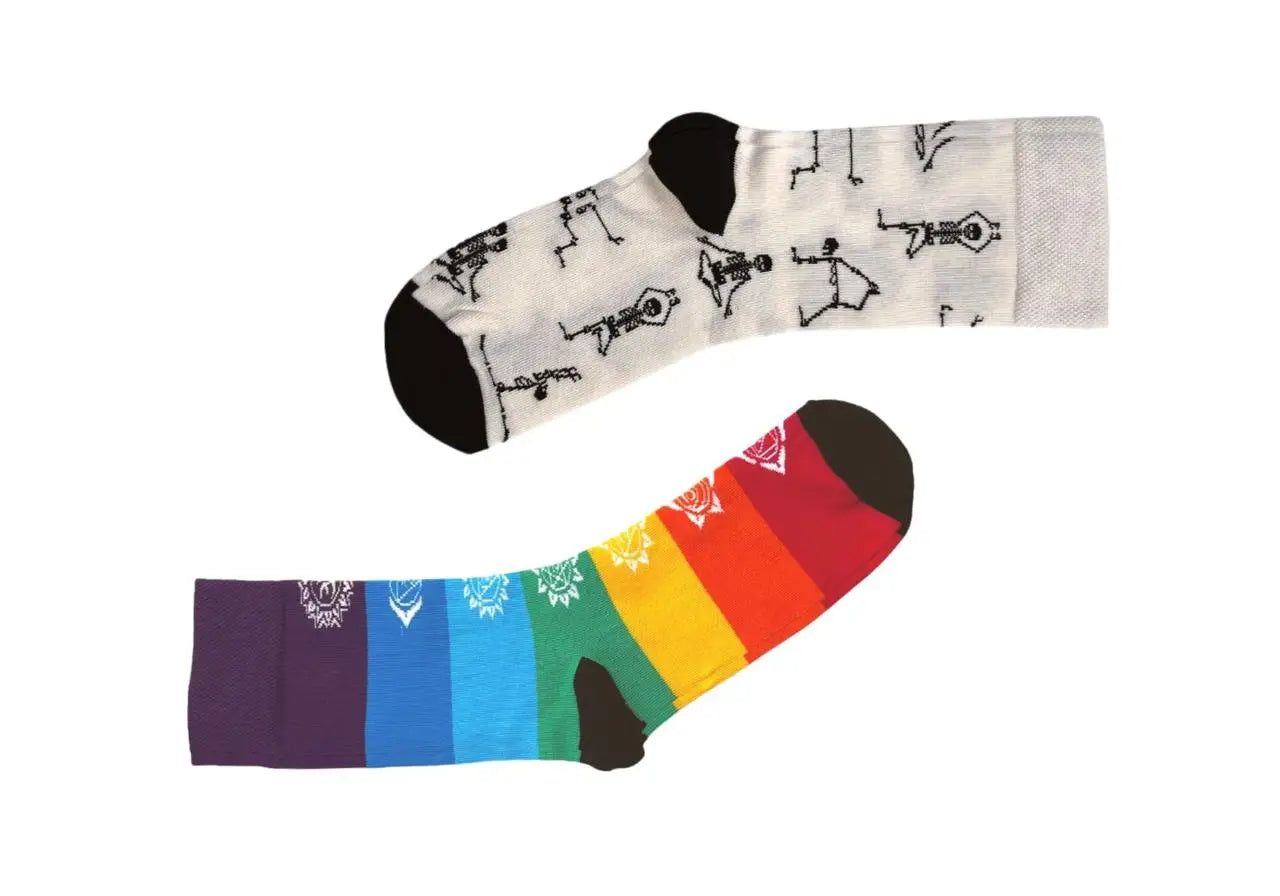 Набір шкарпеток RAO Socks Йога 7 чакр + Скелети 2 пари