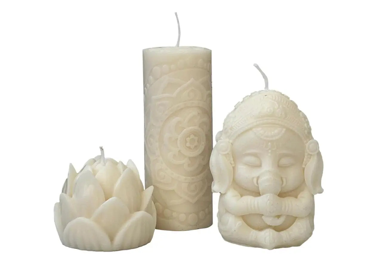 Подарунковий набір свічок із соєвого воску в йогичному стилі від RAO 355 г