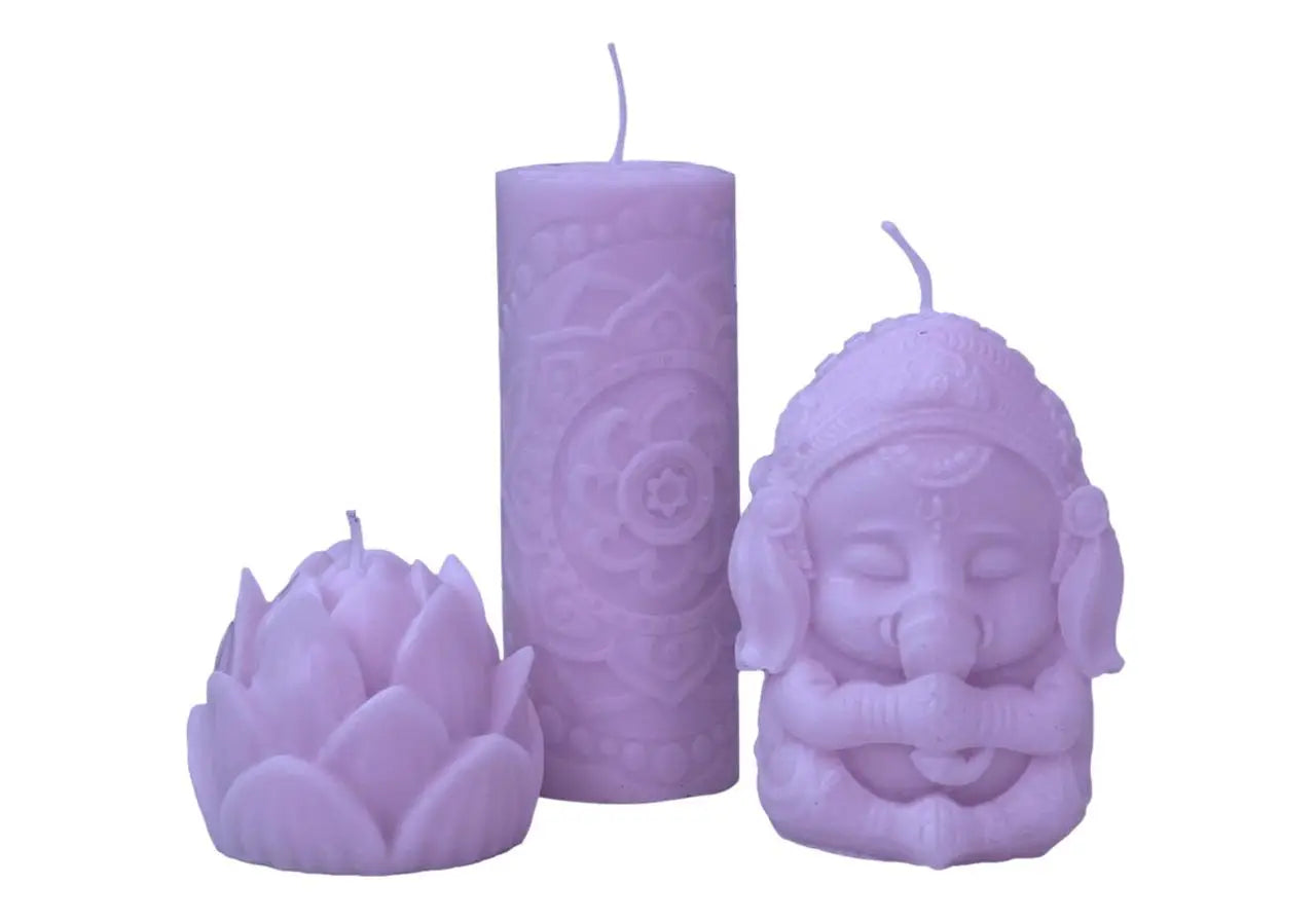 Подарунковий набір свічок із соєвого воску в йогичному стилі від RAO 355 г