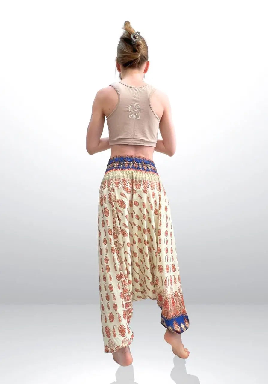 Штани аладини з мотнею Paisley теракот RAO WEAR унісекс OneSize