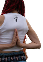 Crop top s výstrihom Unalome RAO WEAR Jedna veľkosť biely