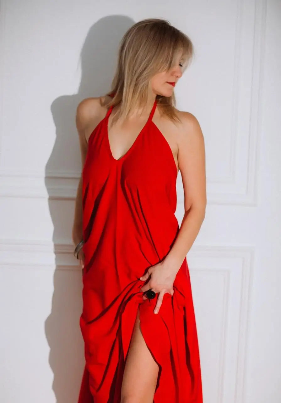 Жіноче довге плаття з відкритою спиною Red Pearl RAO WEAR