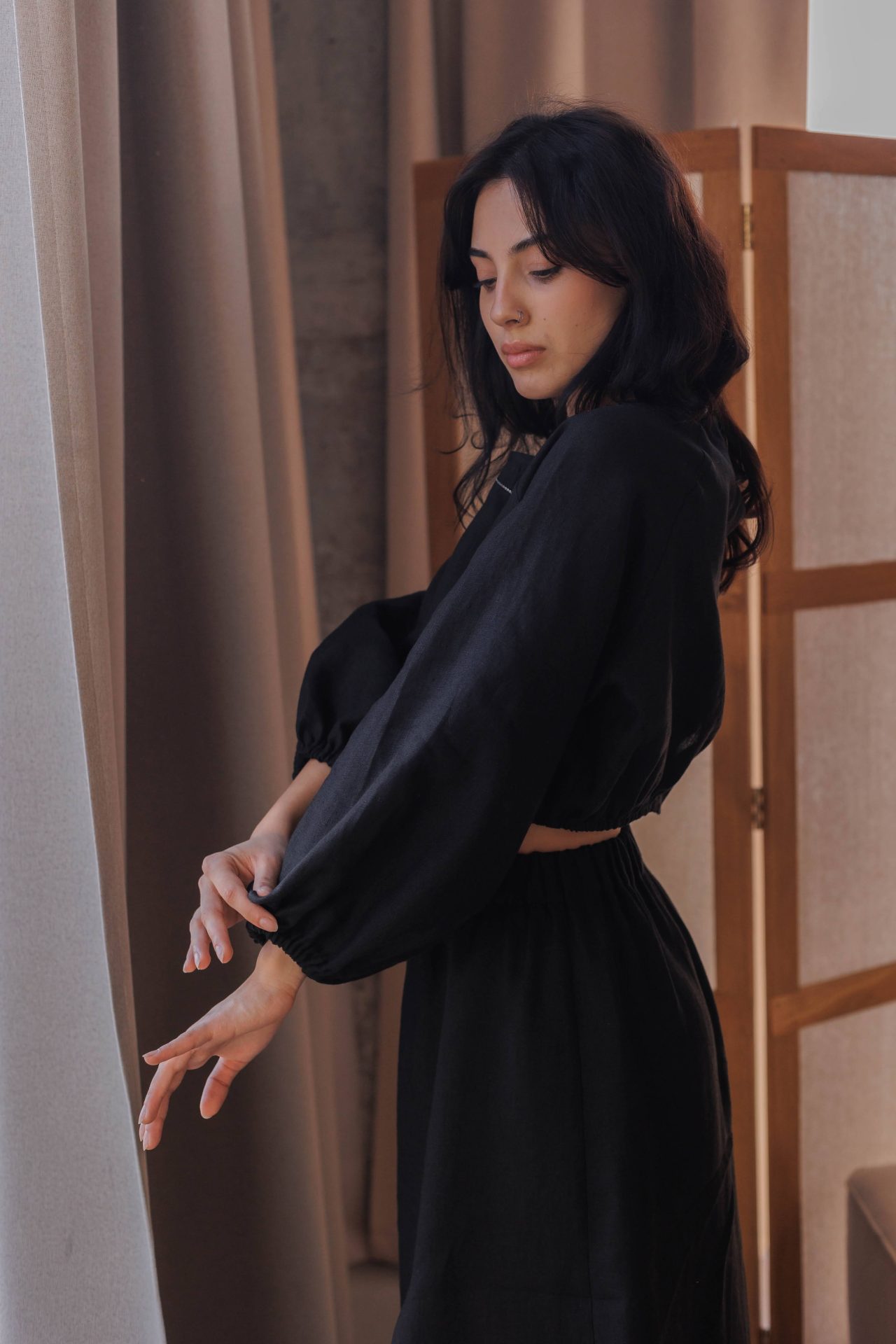 Блуза з гудзиками, довгий рукав від VIRA APPAREL