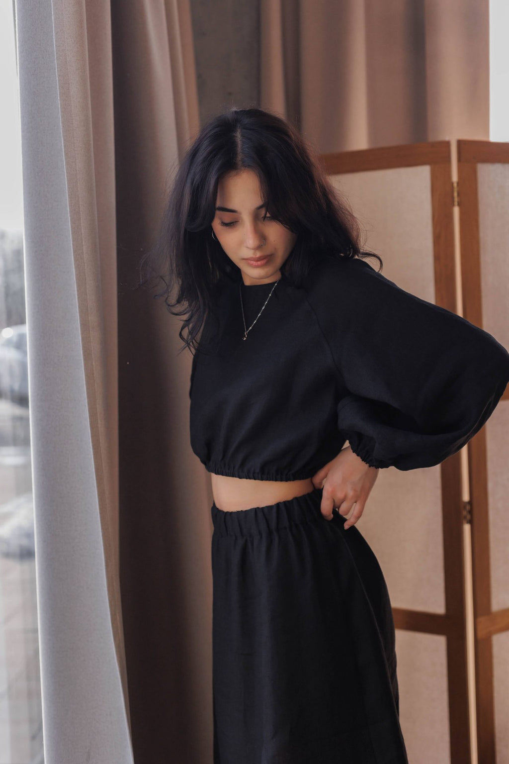 Блуза з гудзиками, довгий рукав від VIRA APPAREL