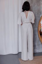 Штани з конопель, колір бежевий меланж від VIRA APPAREL