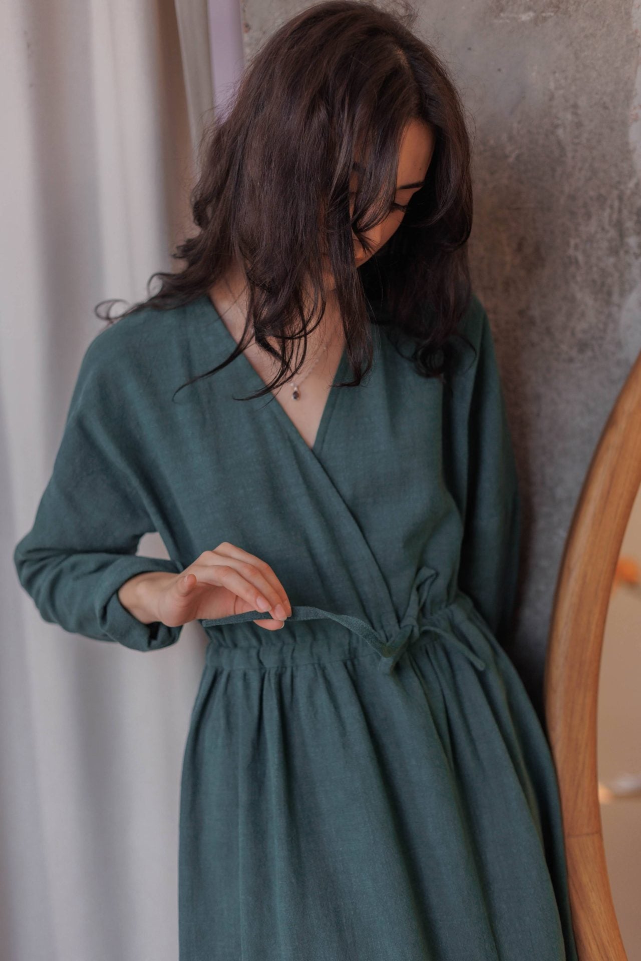 Сукня з вареної кропиви на запах, від VIRA APPAREL