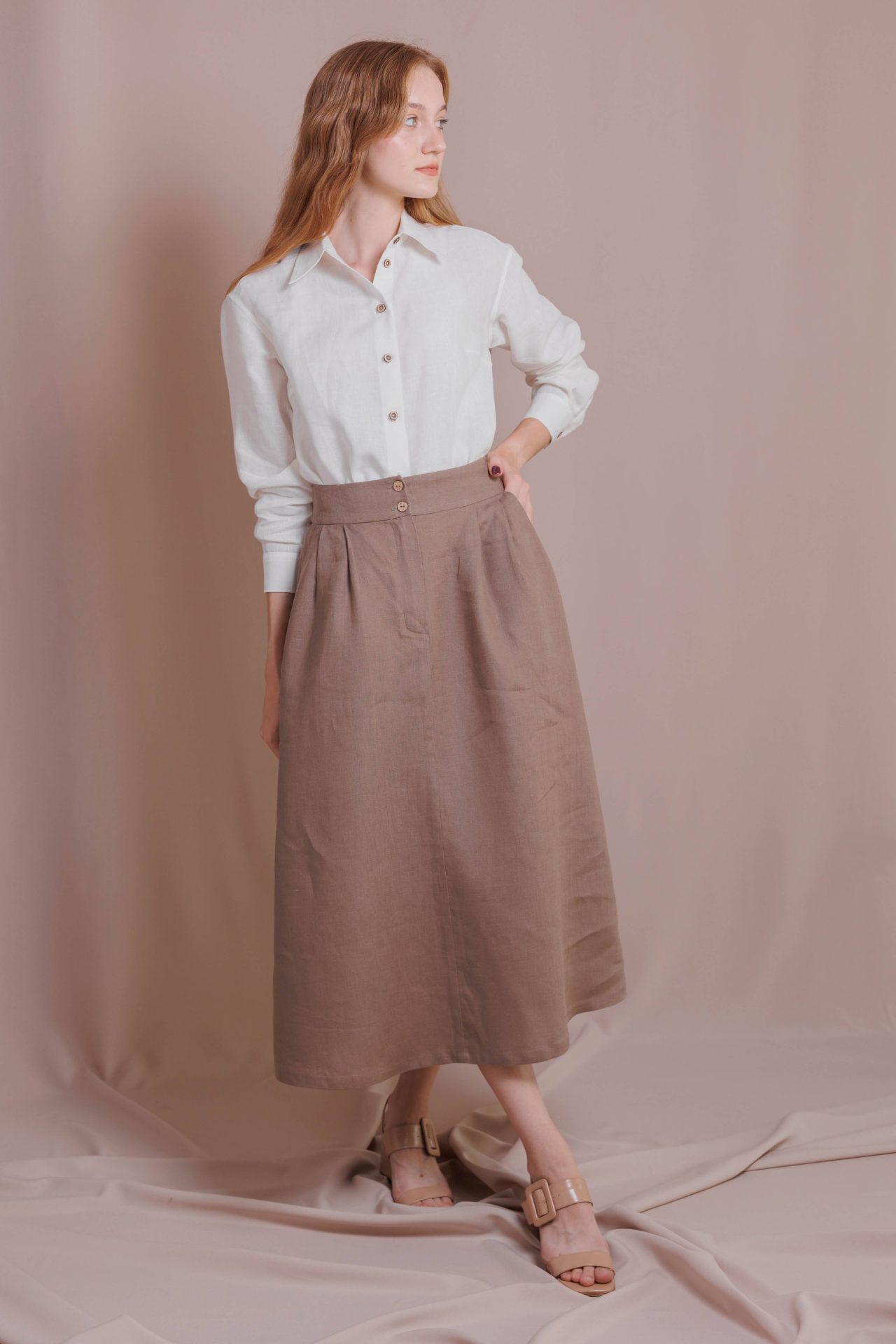 Спідниця жіноча, льон від VIRA APPAREL