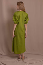 Сукня А-силуету з кропиви, колір оливковий від VIRA APPAREL