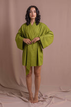 Сукня-кімоно з кропиви, колір оливковий від VIRA APPAREL