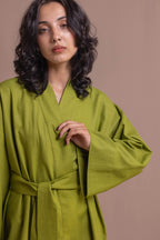 Сукня-кімоно з кропиви, колір оливковий від VIRA APPAREL