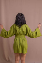 Сукня-кімоно з кропиви, колір оливковий від VIRA APPAREL