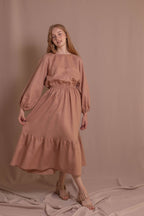 Лляна сукня з гудзиками на спинці від VIRA APPAREL