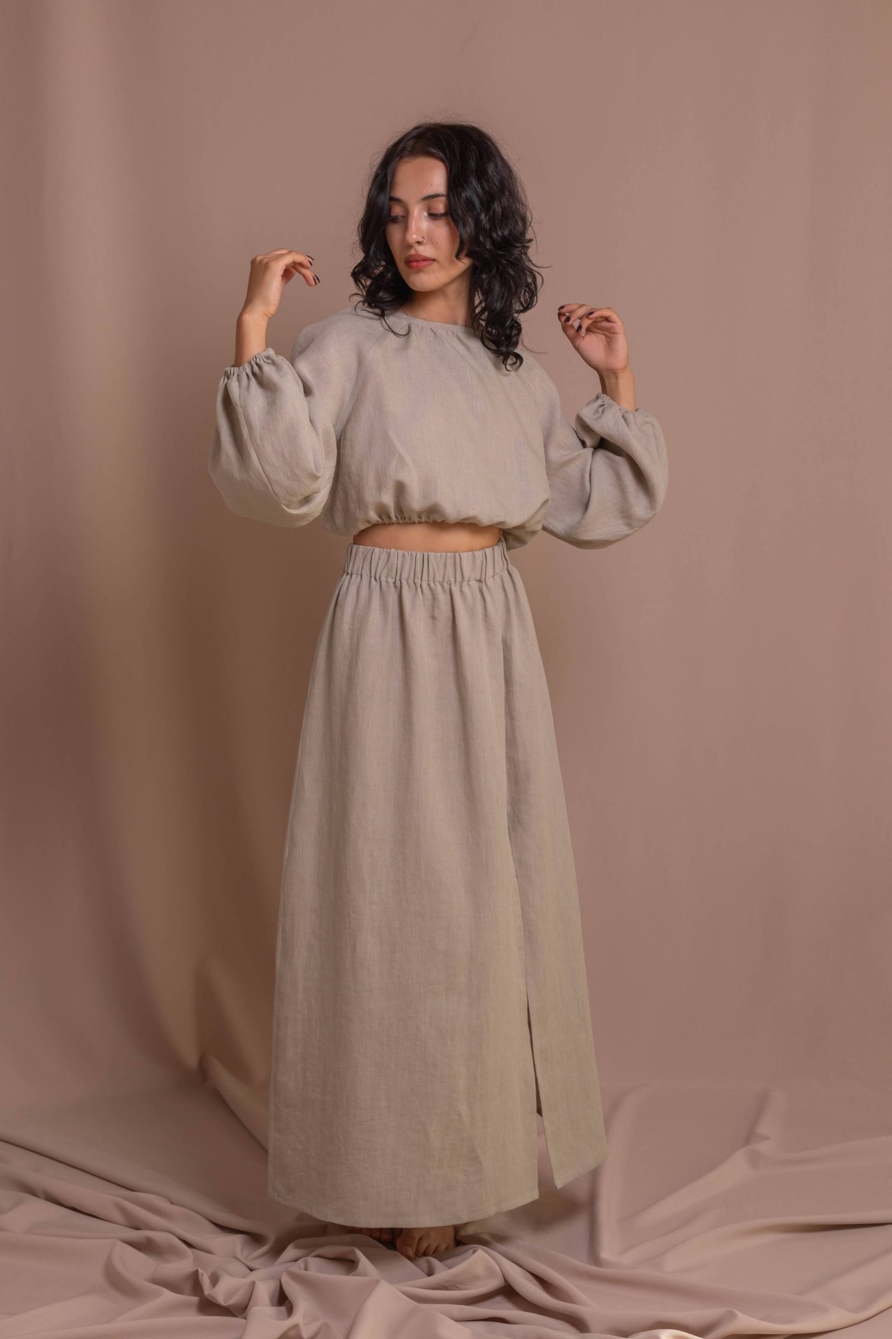 Блуза з гудзиками, довгий рукав від VIRA APPAREL