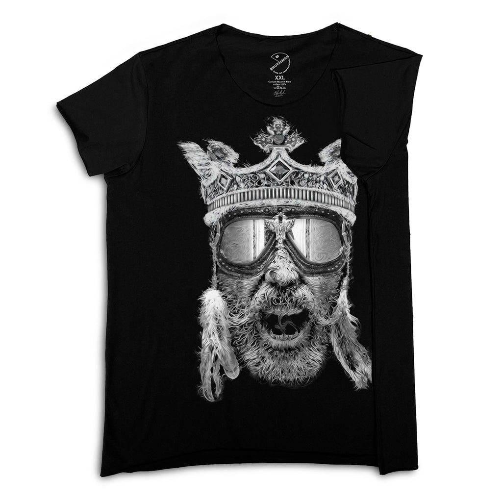 Pánske čierne tričko Crown od BRUTALMAN