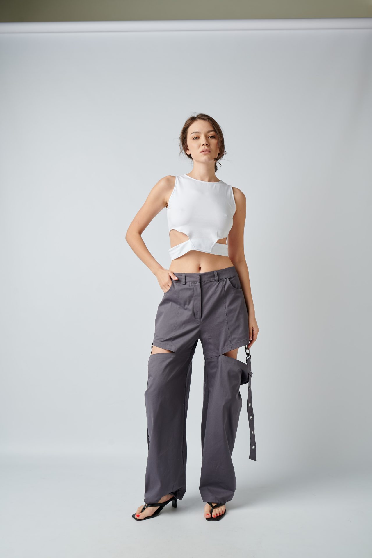 Карго з розрізами в кольорах: графіт, мокко, беж BRU