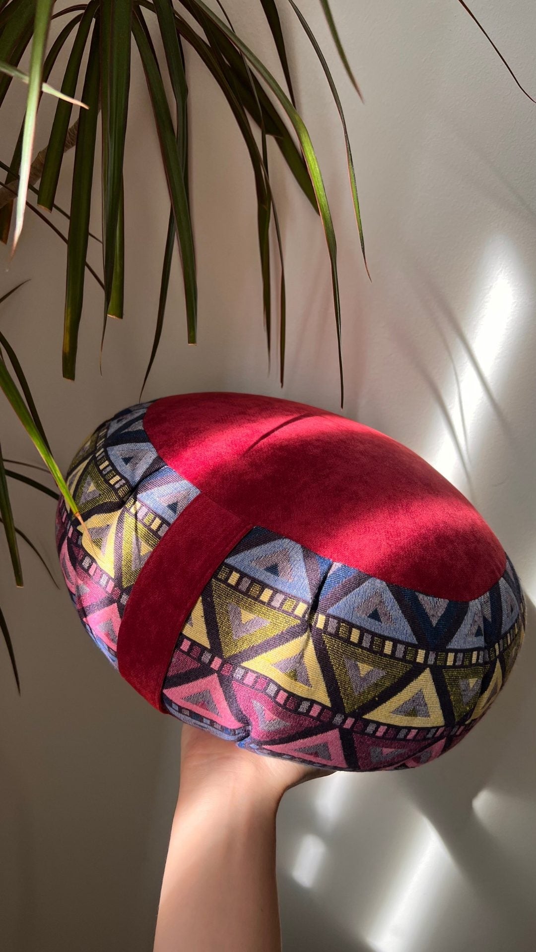 Подушка для медитації дзафу геометрія RAO 31x16 см