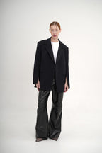 Bunda s rozparkami na rukávoch, čierna BRU