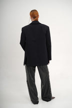 Bunda s rozparkami na rukávoch, čierna BRU