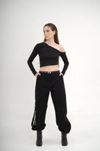 Skrátený top s dlhým rukávom, v 3 farbách BRU