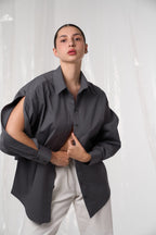 Košeľa s rozparkami na rukávoch v 3 farbách BRU