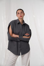 Košeľa s rozparkami na rukávoch v 3 farbách BRU