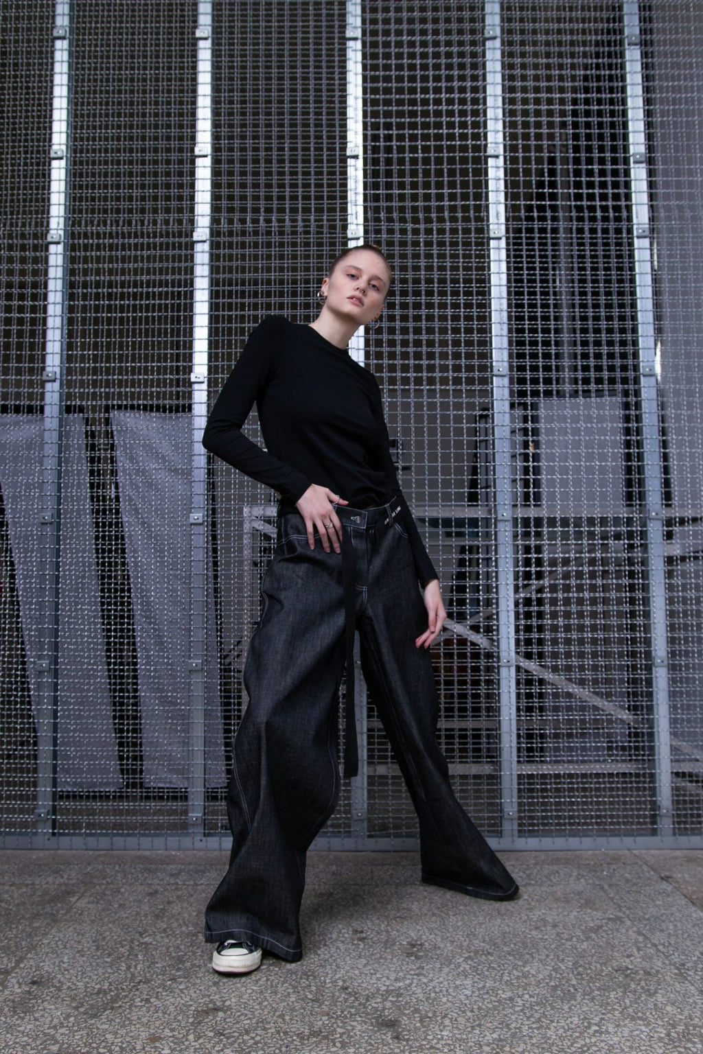 Široké džínsy BRU s nízkym pásom