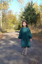 Дитяча сукня Мія з вареної кропиви зелена VIRA APPAREL